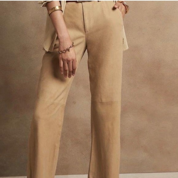 BANANA REPUBLIC  Heritage Bootcut Suede Pant - Picture 1 of 5